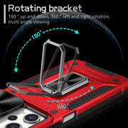 For Redmi Note 12 Pro Global Camshield Robot TPU Hybrid PC Phone Case(Red)
