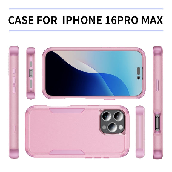 For iPhone 16 Pro Max Commuter Shockproof TPU + PC Phone Case(Pink)