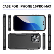 For iPhone 16 Pro Max Commuter Shockproof TPU + PC Phone Case(Black)