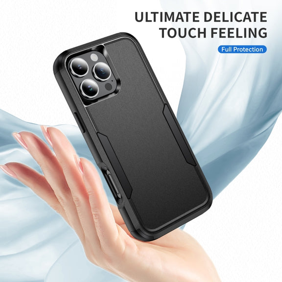 For iPhone 16 Pro Max Commuter Shockproof TPU + PC Phone Case(Black)