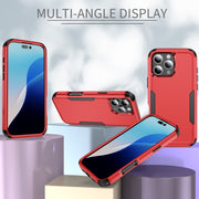For iPhone 16 Pro Max Commuter Shockproof TPU + PC Phone Case(Red+Black)