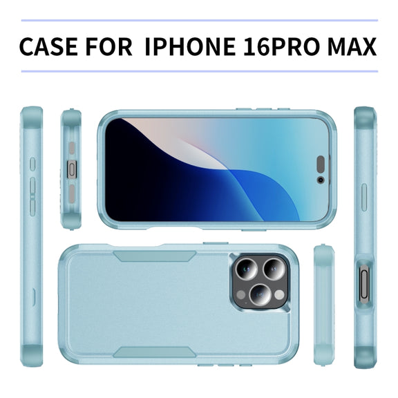 For iPhone 16 Pro Max Commuter Shockproof TPU + PC Phone Case(Grey Green)