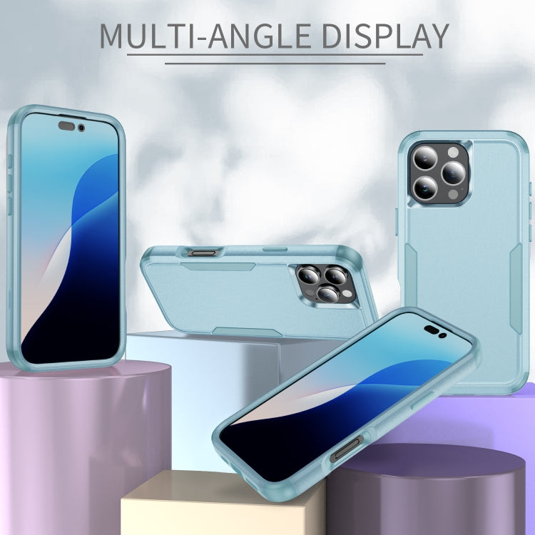 For iPhone 16 Pro Max Commuter Shockproof TPU + PC Phone Case(Grey Green)