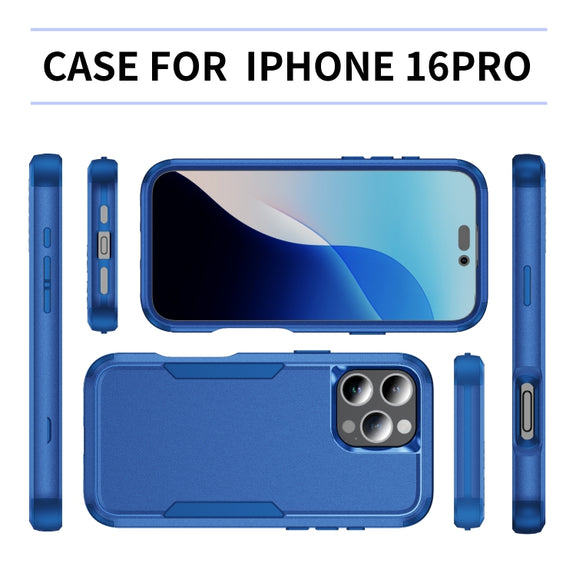 For iPhone 16 Pro Commuter Shockproof TPU + PC Phone Case(Royal Blue)