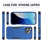For iPhone 16 Pro Commuter Shockproof TPU + PC Phone Case(Royal Blue+Black)