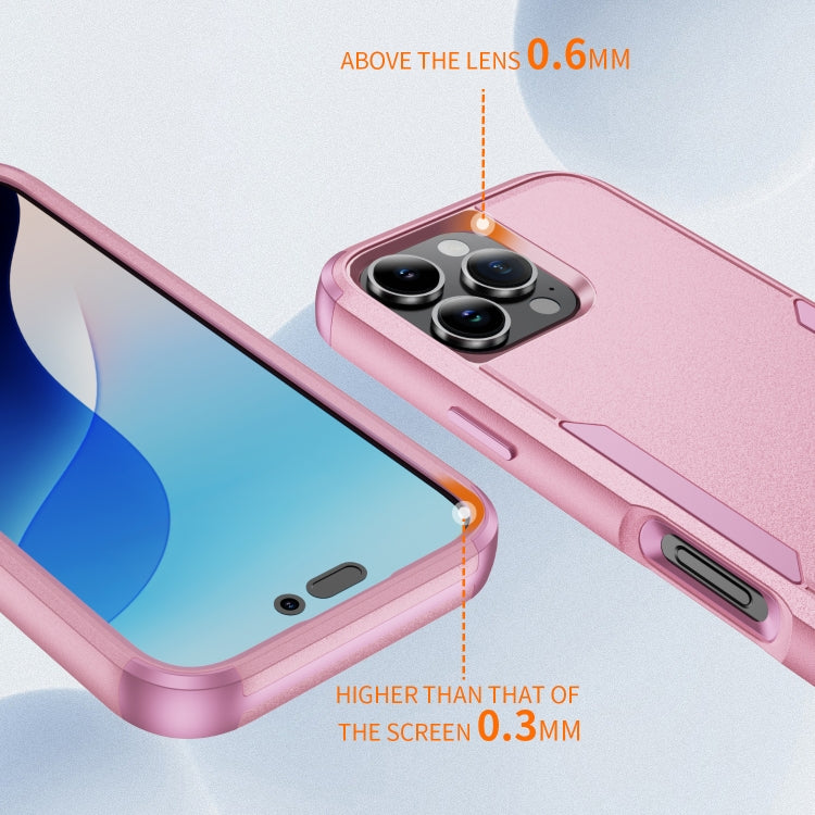 For iPhone 16 Pro Commuter Shockproof TPU + PC Phone Case(Pink)