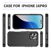For iPhone 16 Pro Commuter Shockproof TPU + PC Phone Case(Black)
