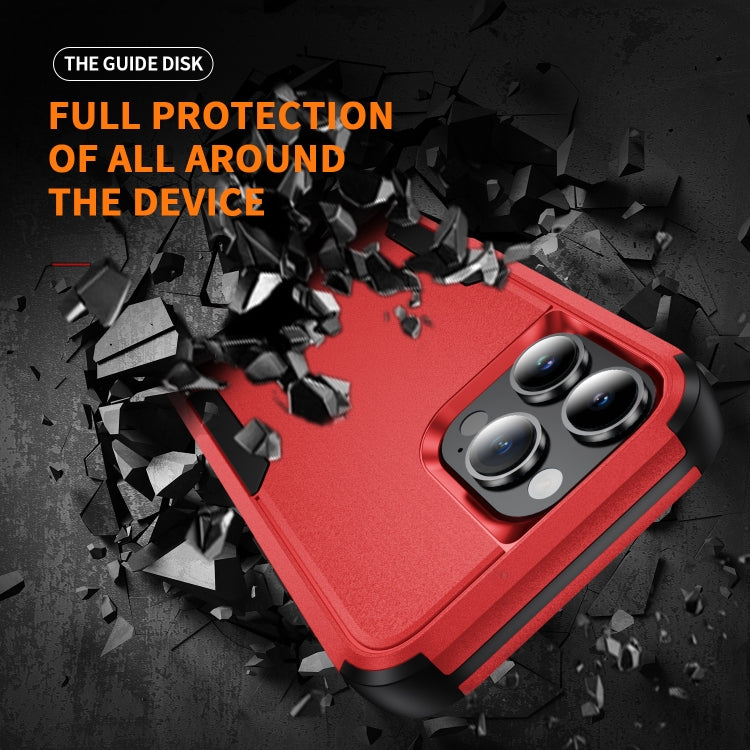 For iPhone 16 Pro Commuter Shockproof TPU + PC Phone Case(Red+Black)