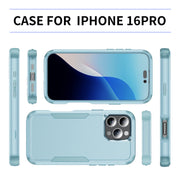 For iPhone 16 Pro Commuter Shockproof TPU + PC Phone Case(Grey Green)