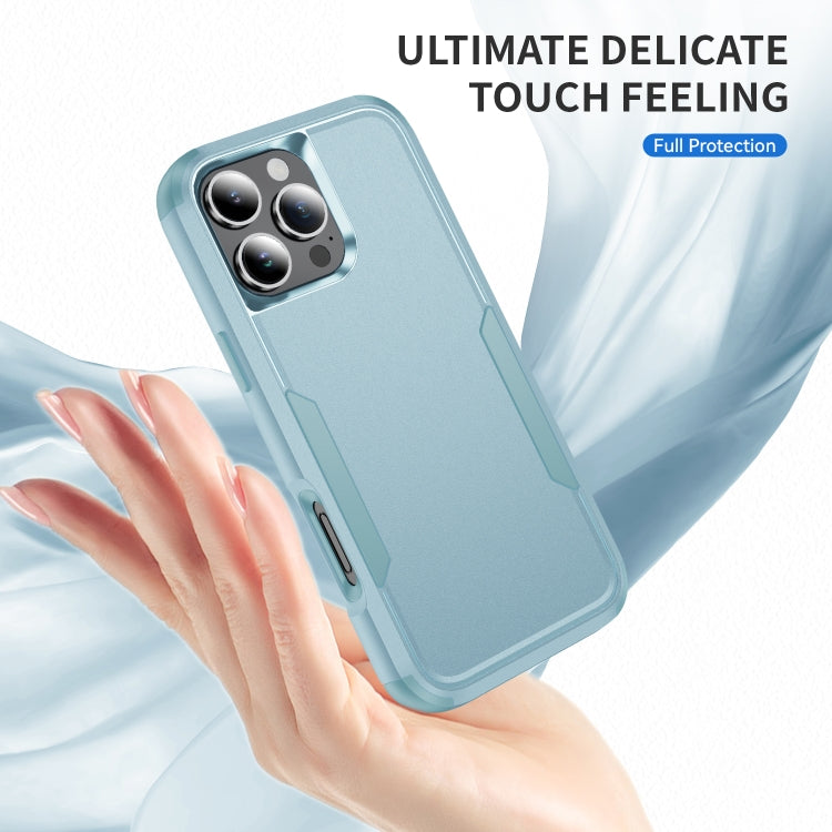 For iPhone 16 Pro Commuter Shockproof TPU + PC Phone Case(Grey Green)