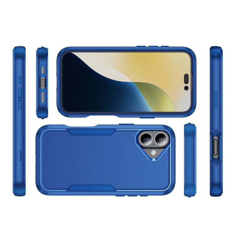 For iPhone 16 Plus Commuter Shockproof TPU + PC Phone Case(Royal Blue)