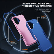 For iPhone 16 Plus Commuter Shockproof TPU + PC Phone Case(Royal Blue+Pink)