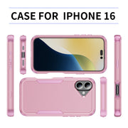 For iPhone 16 Plus Commuter Shockproof TPU + PC Phone Case(Pink)