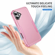 For iPhone 16 Plus Commuter Shockproof TPU + PC Phone Case(Pink)
