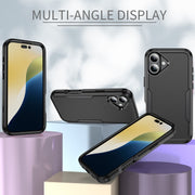 For iPhone 16 Plus Commuter Shockproof TPU + PC Phone Case(Black)