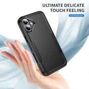 For iPhone 16 Plus Commuter Shockproof TPU + PC Phone Case(Black)