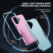 For iPhone 16 Plus Commuter Shockproof TPU + PC Phone Case(Grey Green+Pink)
