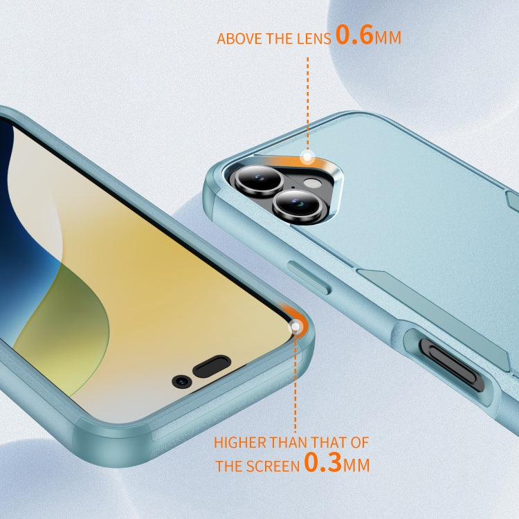 For iPhone 16 Plus Commuter Shockproof TPU + PC Phone Case(Grey Green)
