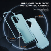 For iPhone 16 Plus Commuter Shockproof TPU + PC Phone Case(Grey Green)