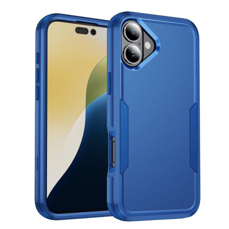 For iPhone 16 Commuter Shockproof TPU + PC Phone Case(Royal Blue)
