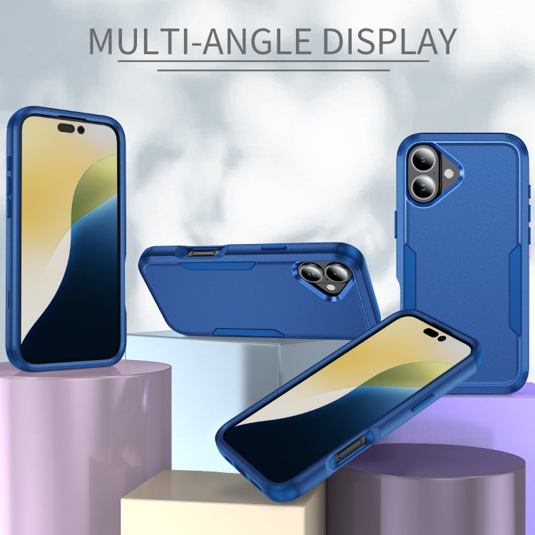 For iPhone 16 Commuter Shockproof TPU + PC Phone Case(Royal Blue)