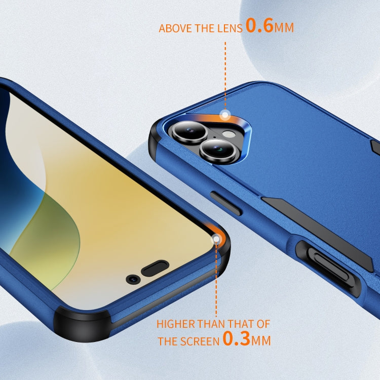 For iPhone 16 Commuter Shockproof TPU + PC Phone Case(Royal Blue+Black)