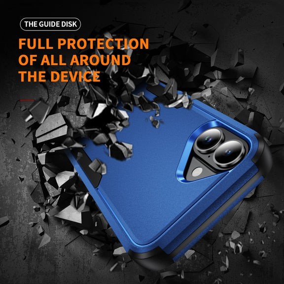 For iPhone 16 Commuter Shockproof TPU + PC Phone Case(Royal Blue+Black)