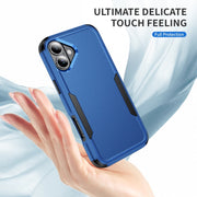 For iPhone 16 Commuter Shockproof TPU + PC Phone Case(Royal Blue+Black)