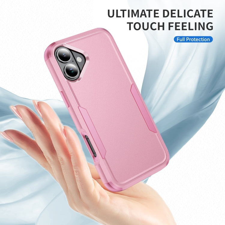 For iPhone 16 Commuter Shockproof TPU + PC Phone Case(Pink)