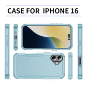 For iPhone 16 Commuter Shockproof TPU + PC Phone Case(Grey Green)
