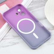 For iPhone 16 Liquid TPU Silicone Gradient MagSafe Phone Case(Purple)