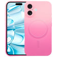 For iPhone 16 Liquid TPU Silicone Gradient MagSafe Phone Case(Pink Red) - iPhone 16 Cases by PMC TechLife | Online Shopping South Africa | PMC TechLife | Buy Now Pay Later Mobicred