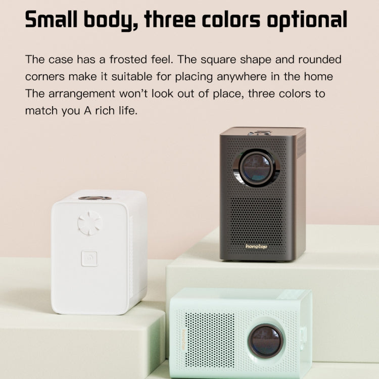 S30 Max Android 10 OS HD Portable WiFi Mobile Projector, Plug Type:US Plug(White)