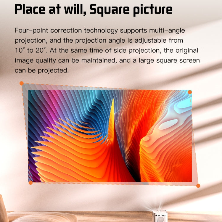 S30 Max Android 10 OS HD Portable WiFi Mobile Projector, Plug Type:UK Plug(Black)