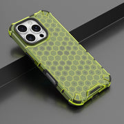 For iPhone 16 Pro Honeycomb Shockproof Phone Case(Green)