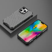 For iPhone 16 Pro Max Honeycomb Shockproof Phone Case(Black)