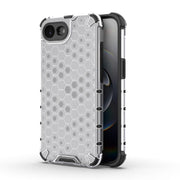 For iPhone 16e Honeycomb Shockproof Phone Case(White)