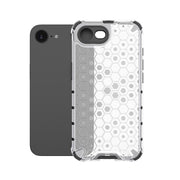 For iPhone 16e Honeycomb Shockproof Phone Case(White)