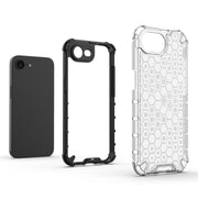For iPhone 16e Honeycomb Shockproof Phone Case(White)
