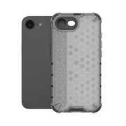 For iPhone 16e Honeycomb Shockproof Phone Case(Black)