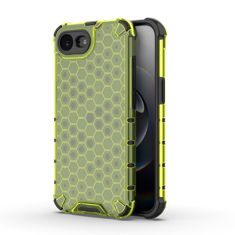 For iPhone 16e Honeycomb Shockproof Phone Case(Green)