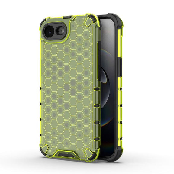 For iPhone 16e Honeycomb Shockproof Phone Case(Green)