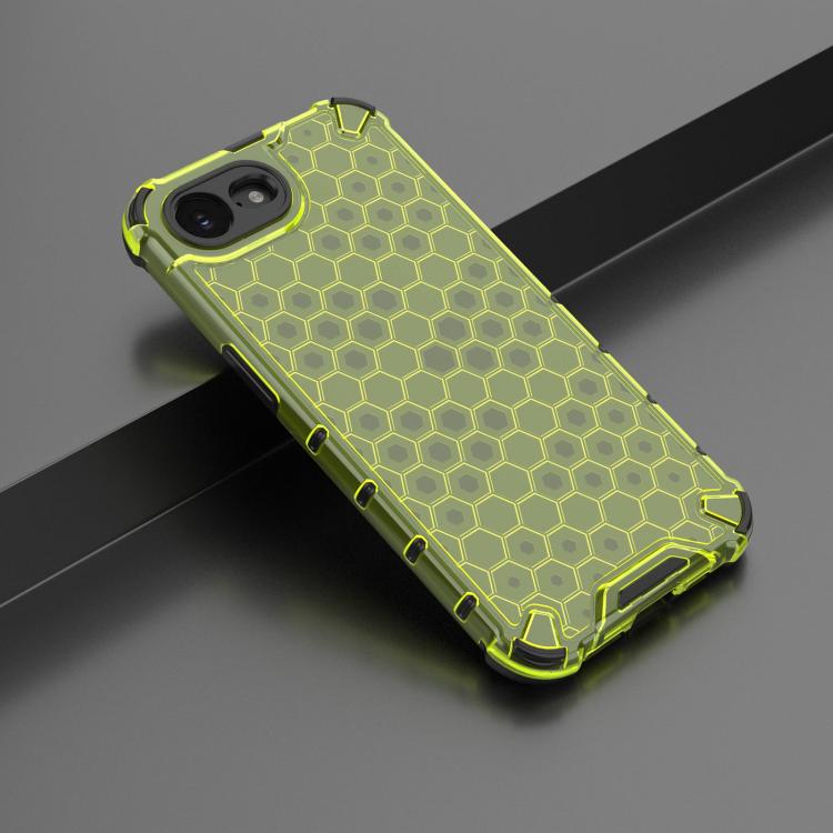 For iPhone 16e Honeycomb Shockproof Phone Case(Green)