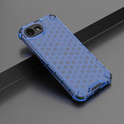 For iPhone 16e Honeycomb Shockproof Phone Case(Blue)