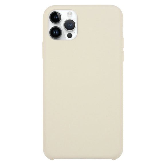 For iPhone 16 Pro Solid Silicone Phone Case(Beige)