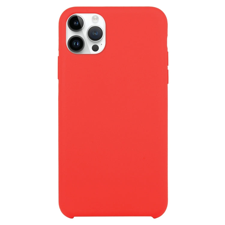 For iPhone 16 Pro Solid Silicone Phone Case(Red)