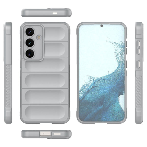 For Samsung Galaxy S24 5G Magic Shield TPU + Flannel Phone Case(Grey)