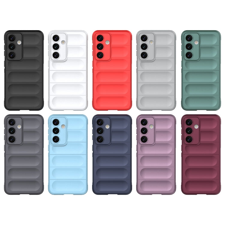 For Samsung Galaxy S24 5G Magic Shield TPU + Flannel Phone Case(White)