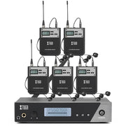 XTUGA  IEM1100 Professional Wireless In Ear Monitor System 5 BodyPacks(US Plug)