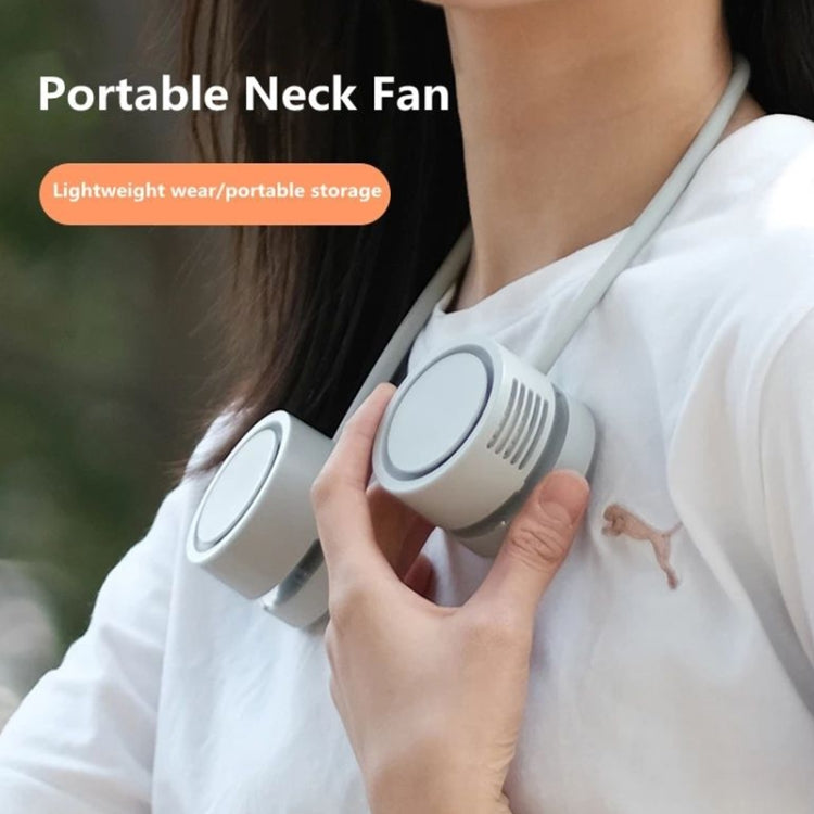 DQ209 Portable Hanging Neck Mute Aroma Diffuser Small Fan(Ice Green)